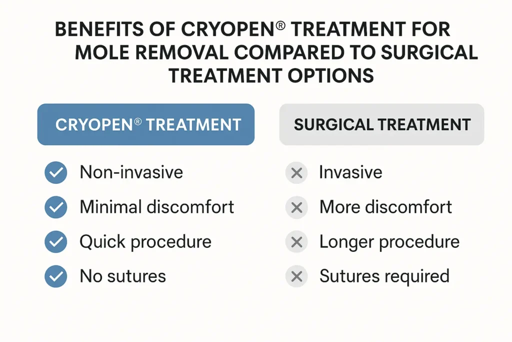 Benefits of facial mole removal Woodford - call our team today to book a consultation