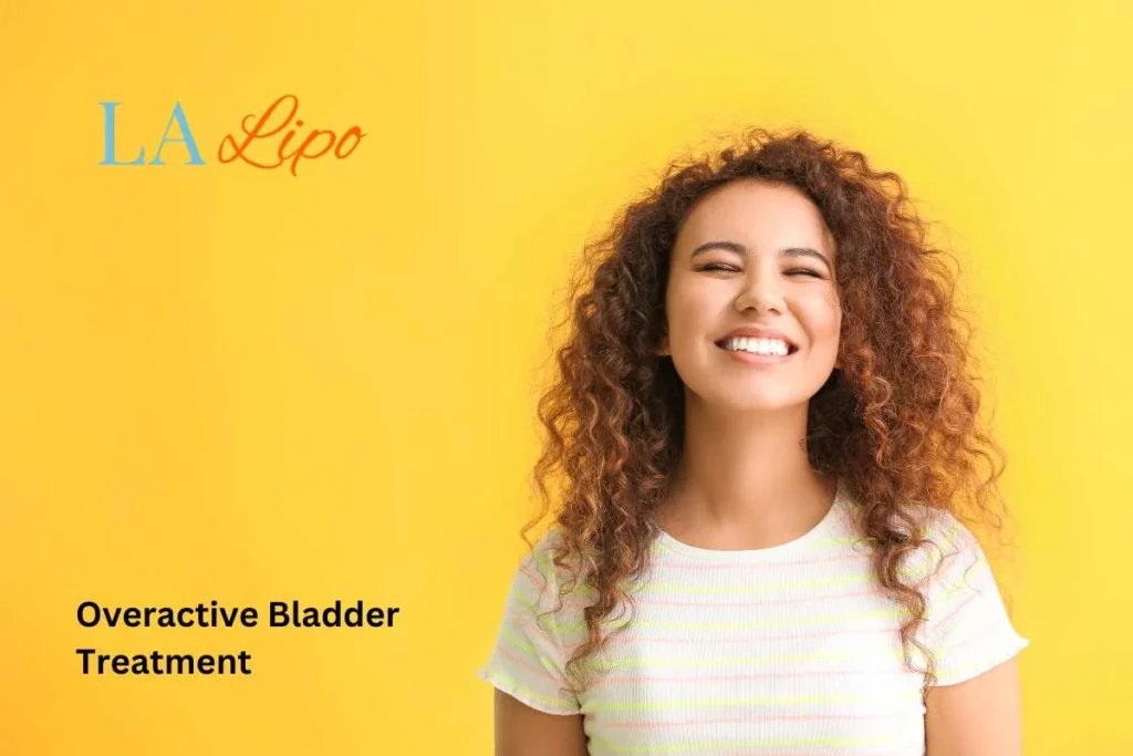woman smiling about overactive bladder treatment Woodford solutions